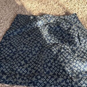 Stylish Blue Patterned Skirt free people size 2